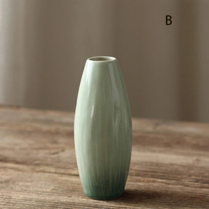 Simple ceramic vase decoration, living room home dining table decoration, hydroponic plant small vase