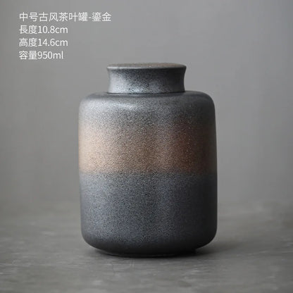 Handmade Ceramic Tea Cans Storage Jar Moisture-proof Sealing Tank Tea Box Storage Tanks Tea Container Storage Box Tea Organizer