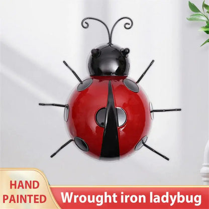 2pcs METAL Ladybug mur suspendu 10/16 cm