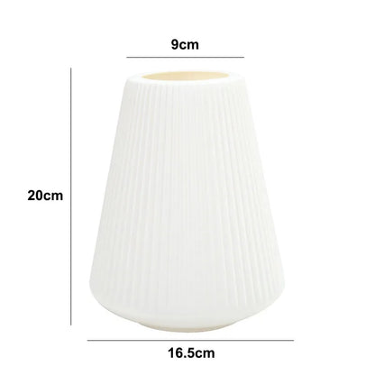 Morandi Plastic Vase Living Room Decoration Ornaments Modern Origami Plastic Vases for Flower Arrangements Home Decoration