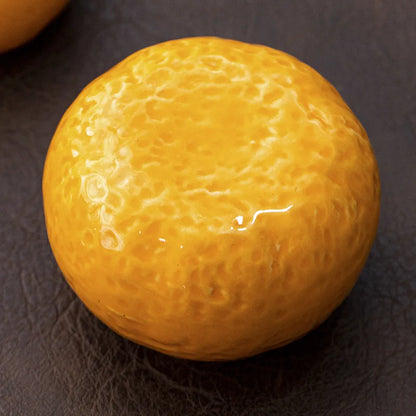 Ceramic Tea Pot Artificial Orange Small Tea Can Seal Storage Tank Kitchen Storage Organizer Sugar Coffee Container Ceramic Jar