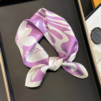 2023 Fashion 100% eșarfă de mătase reală 53 cm pătrat bandlet temperat de mătase pentru femei eșarfă mică eșarfă decorativă Eșarfe imprimate
