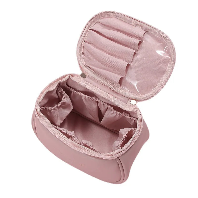 Sac de maquillage PU mignon pour femmes articles de toilette Organispteur imperméable Travel Maquillage Pouche femme grande capacité Case cosmétique portable