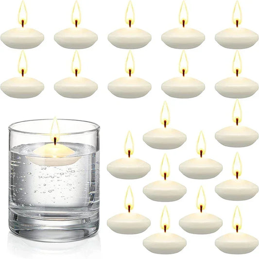 10pcs SURVELLON levyt uima -altaan juhlatilaan Hääloman sisustustarvikkeet DIY -kynttilät 12PC/erä romanttiset kelluvat kynttilät