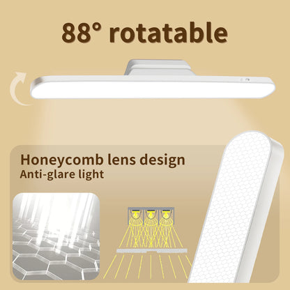 LED Desk Lamp Hanging Magnetic Stepless Dimming LED Night Light USB Rechargeable Bedroom Light Cabinet Closet Reading Night Lamp