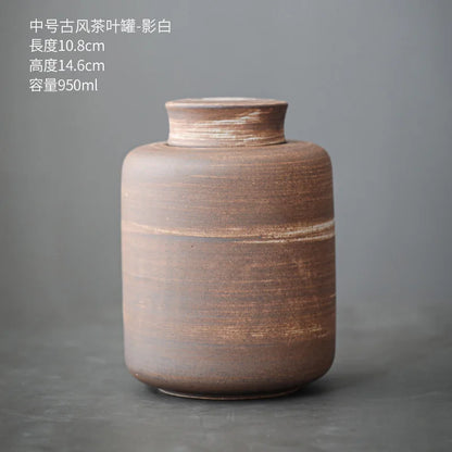 Handmade Ceramic Tea Cans Storage Jar Moisture-proof Sealing Tank Tea Box Storage Tanks Tea Container Storage Box Tea Organizer