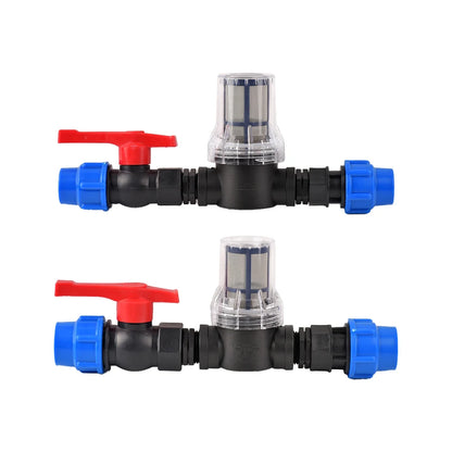 25mm 32mm Watering Tube Irrigation Filter 40/80/100/200 Mesh Filter Joint Garden Irrigation System Tube Connector Strainer