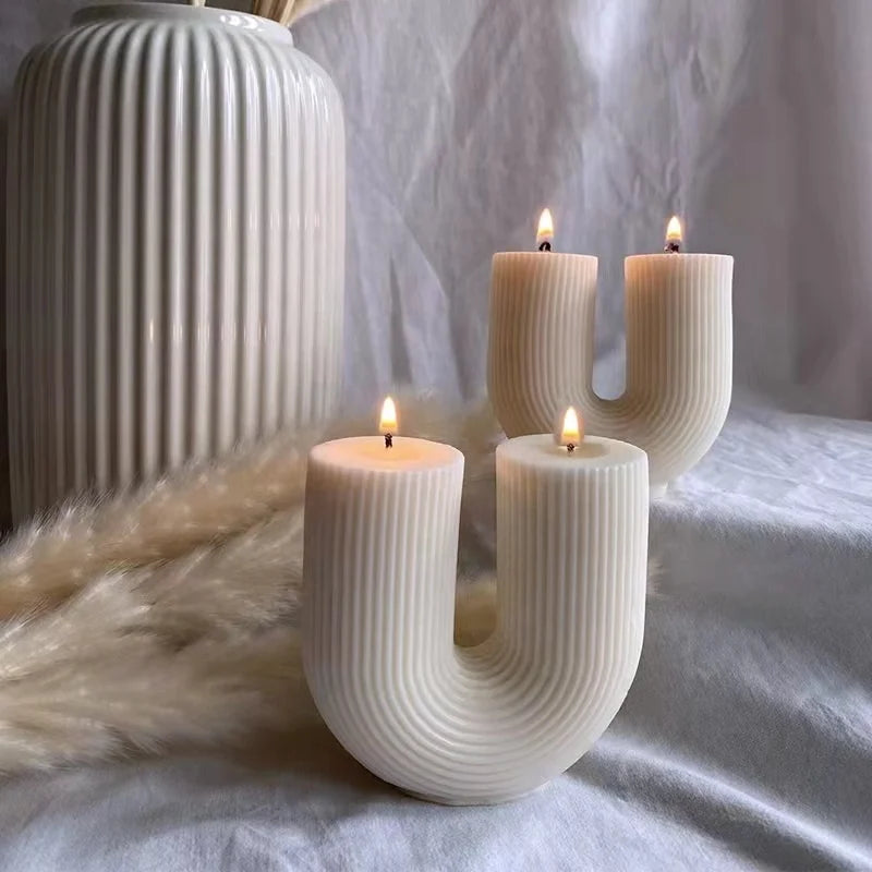 Hurtowa dekoracyjna świeca geometryczna świeca geometryczna świece zapachowe INS popularne tęczowe mostek dekoracja pomieszczenia aromatyczne dekoracje