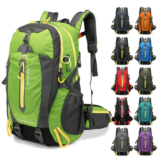 40L Vandbestandig rejse rygsæk udendørs camping vandreture bærbar dagpakker trekking klatre tilbage tasker til mænd kvinder sport taske