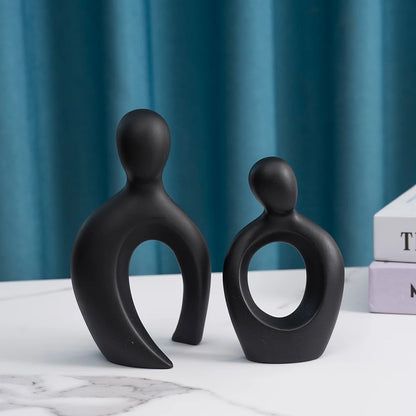 Vilead Resin Abstract Figurines Wedding Gifts Anniversary Couple Statue Boyfriend Girlfriend Lovers Figure Sculptures Shelf Pop