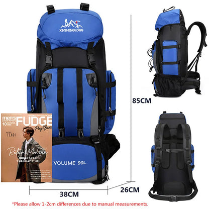 90L Vodotěsná turistika pro táboření Trekking Baging batoh s velkou kapacitou cestovní venkovní sportovní tašky kempové vybavení muži