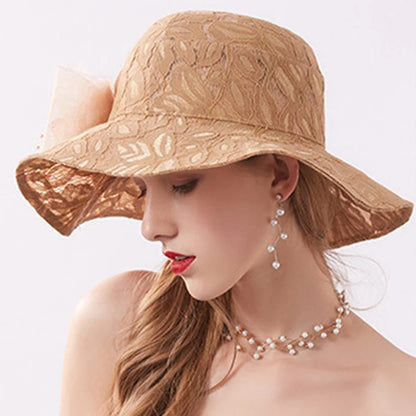 Sombreros fascinadores de encaje para mujeres sombreros de té de flores vintage sombreros de la iglesia cubos de vestido