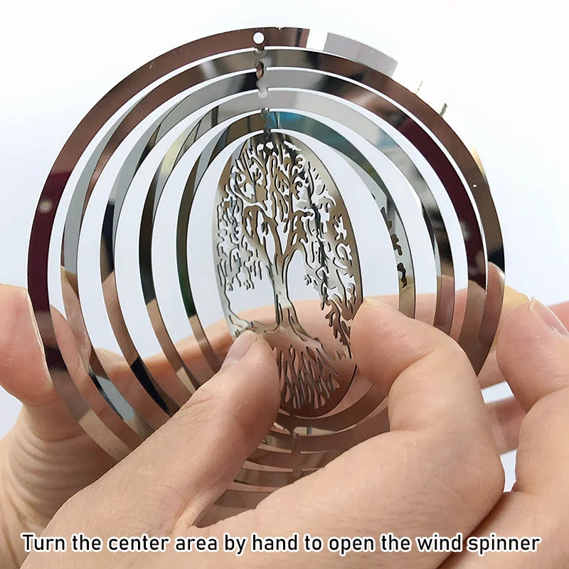 3D rotujúce zvonkohry Strom života vetra spinner zvonček pre dom