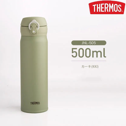 THERMOS insulated cup, frosted black 500ml /350ml stainless steel car mounted water cup, male and female student cups