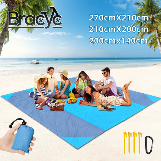 2x2.1m manta impermeable Maneta de playa de la playa plegable colchón de campamento portátil portátil liviano estatera de picnic de arena estera de playa