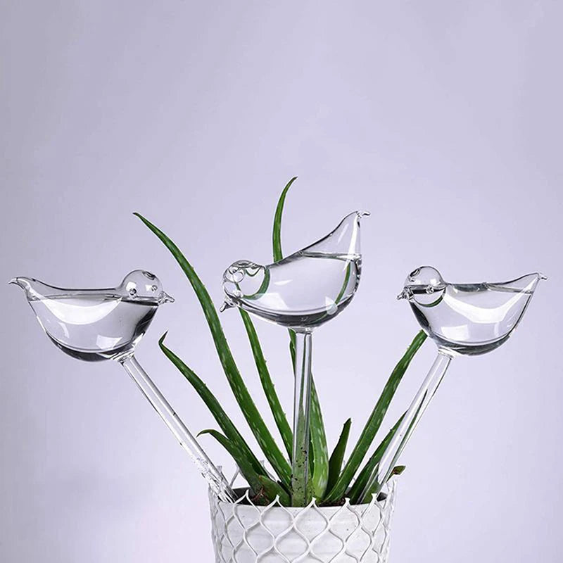 1pc Voyage Automatique Flower Dispositif Waterer Auto-arrosage globes Bulbe Forme d'oiseau Patio Plavier de pot de jardin