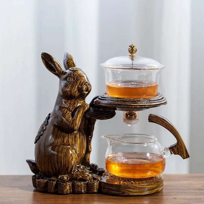 Heat-resistant Glass Teapot Holder Base Tea infusers Tea Ware Automatic Tea Set  Making  Kungfu Teapot