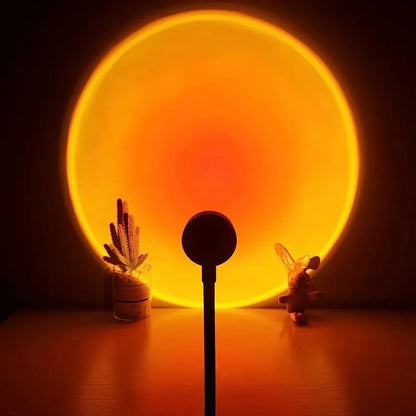 USB Sunset Lamp Sunset Ambiance Night Light Projector Lamp for Bedroom Atmosphere Light Wall Decor Gift