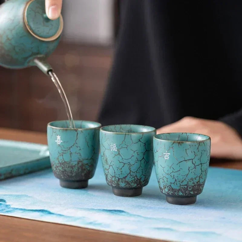 Gift Box, Espresso Cups,Japanese Ceramic Tea Cup, Porcelain Tea Bowl, Pottery Coffee Mug, Teacup Mugs, Coffee Cups, 1 Set