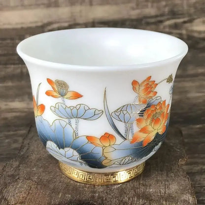 China Ceramic Unusual Glaze Jingdezhen Porcelain Cup Glaze Aesthetic For Kung Fu Puer Oolong Tieguanyin Flower Tea Ceremony