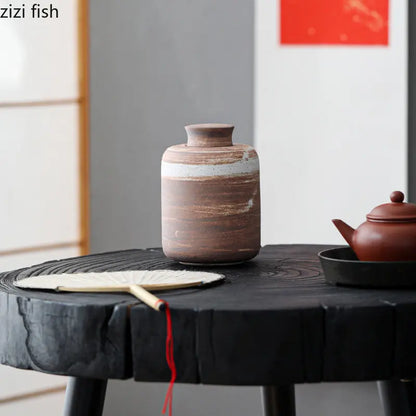 Handmade Ceramic Tea Cans Storage Jar Moisture-proof Sealing Tank Tea Box Storage Tanks Tea Container Storage Box Tea Organizer