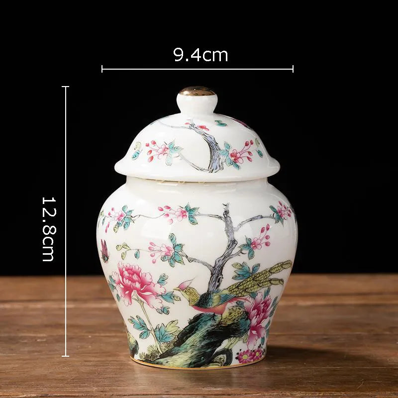 Blue and White Porcelain Tea Canister Ceramic Tea Organizer Box Storage Jars Desk Decoration Tea Jar Coffee Container Tea Caddy