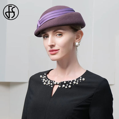 FS Elegant Millinery Fascinator Beret Hats For Women Wedding Church Church Church Partia Pillbox