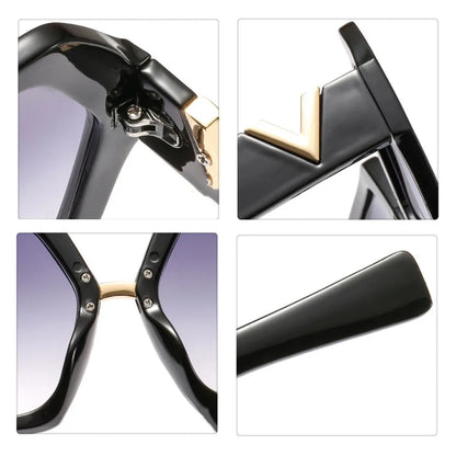 جديد أزياء المرأة مربع النظارات الشمسية للرجال الرجعية الفاخرة العلامة التجارية مصمم نظارات شمسية الإناث تتجه ظلال UV400 النظارات
