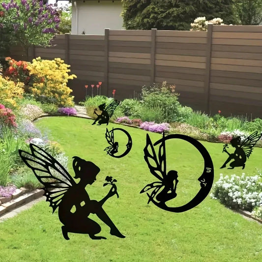 Fleur fée elfe décoration jardin insert metal fairyart jardin jardin jardin décoration pour jardin fêtard décor 1pc