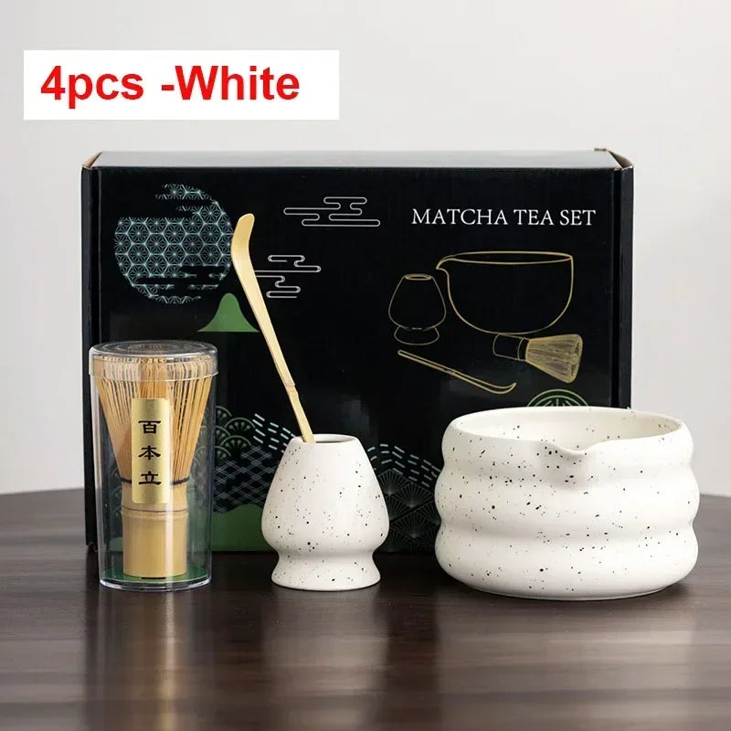 4/6PCS 7pcs Matcha White Tea Whisk Teaware Japanese Ceremony Bamboo Chasen Tea Tool Tea Brush Exquisite Matcha Kit for Teaset