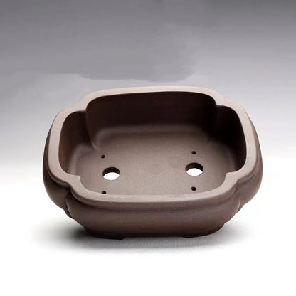 Ceramics Chinese Bonsai Flower Pot Glazed Plant Flowerpot Home Garden Decor