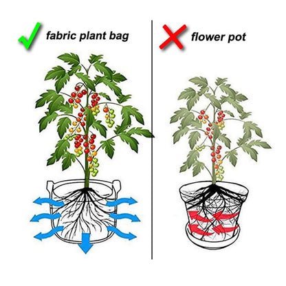 3/6ks 1-10 galónov pestovanie vreciek Plstená rastlina Grow Pot zemiakovú paradajkovú tašku Záhradná zelenina Rastlinné tašky