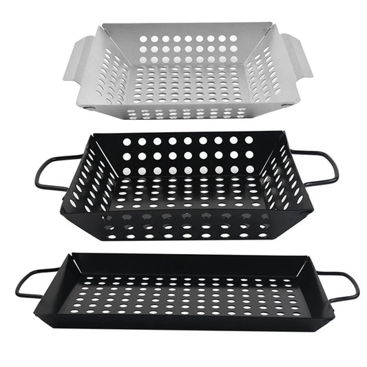 Grill Basket Non-Stick Grilling Thykk Grill Pan BBQ Tilbehør for grilling BBQ