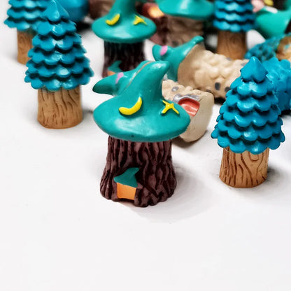 Micro fairy garden figurines Vintage wood board house miniatures/terrarium doll house decor/succulents DIY ornaments accessories