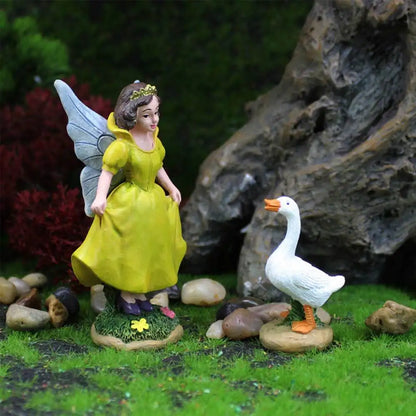 Hedgehog Resin Crafts Knickknacks Flower Fairy Tale Jardín Props Estatuas de animales Home Multicolor Micro Landamento