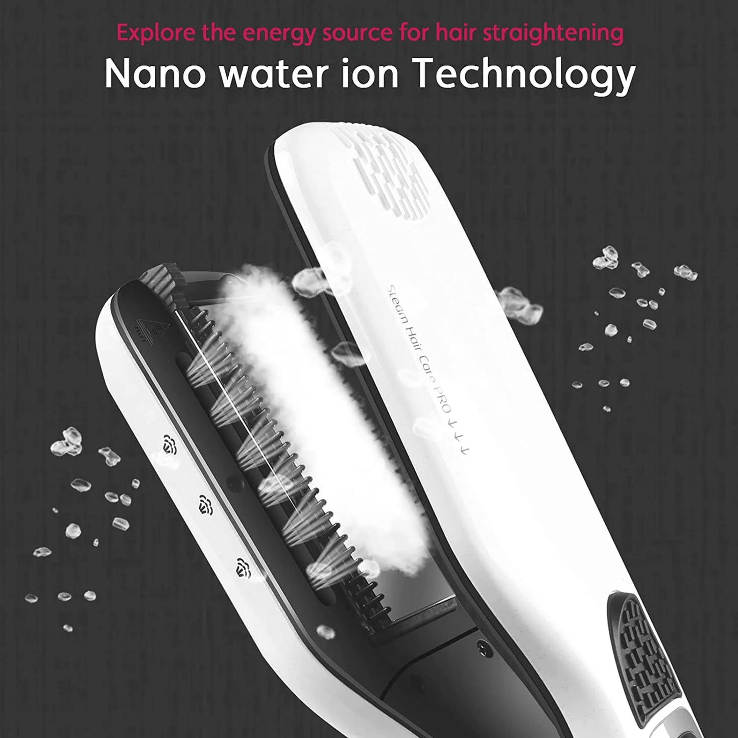 Vapor eléctrico Linterización Profesional Cerámica ancha Cabello rizado placas de cabello plano de hierro