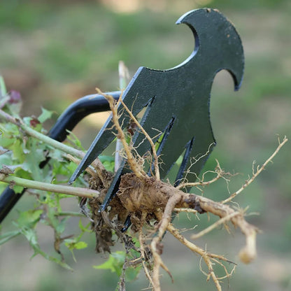 עקירת חפץ עקירת כלי עשבים שוטים מסיר יד כפולה מסיר יד להסרת עשבים שוטים של חצר גן חצר גן