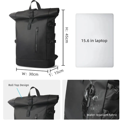 HK rozszerzalny plecak Plecak Men Duża pojemność Wodoodporna 15,6 ”torba na laptopa Torka rowerowa torba na rowerowe plecaki z portem USB