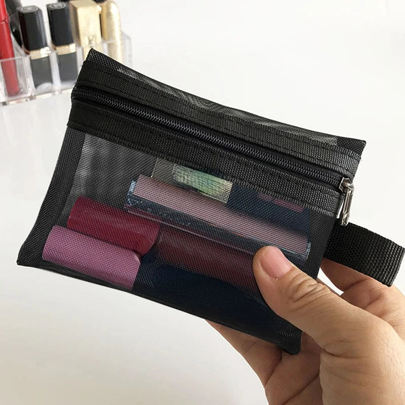 Ženy Mesh Cosmetic Bag Travel Storage Makeup Bag Organizer