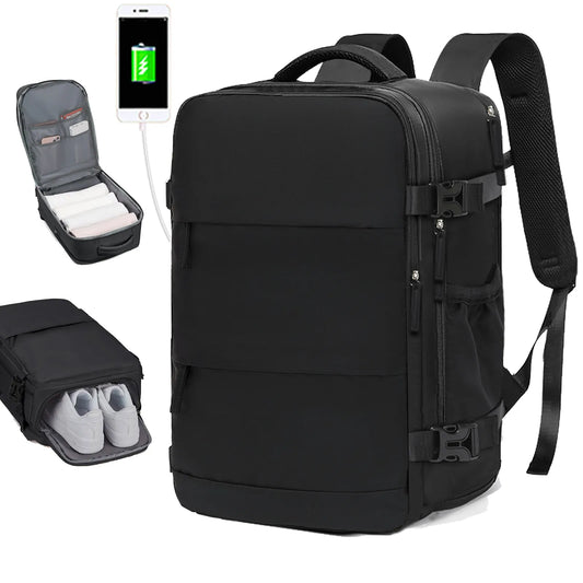 Backpack voor heren, goedgekeurde waterdichte waterdichte 15,6-inch laptoprugzak voor vrouwen, rugzakschool met schoencompartiment
