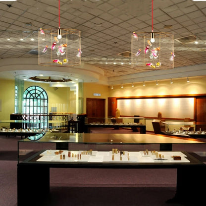 Nordic Creative Clothing Store Display Window Birdcage Chandelier  Restaurant Table Pendant Lamp Artistic Decor Light