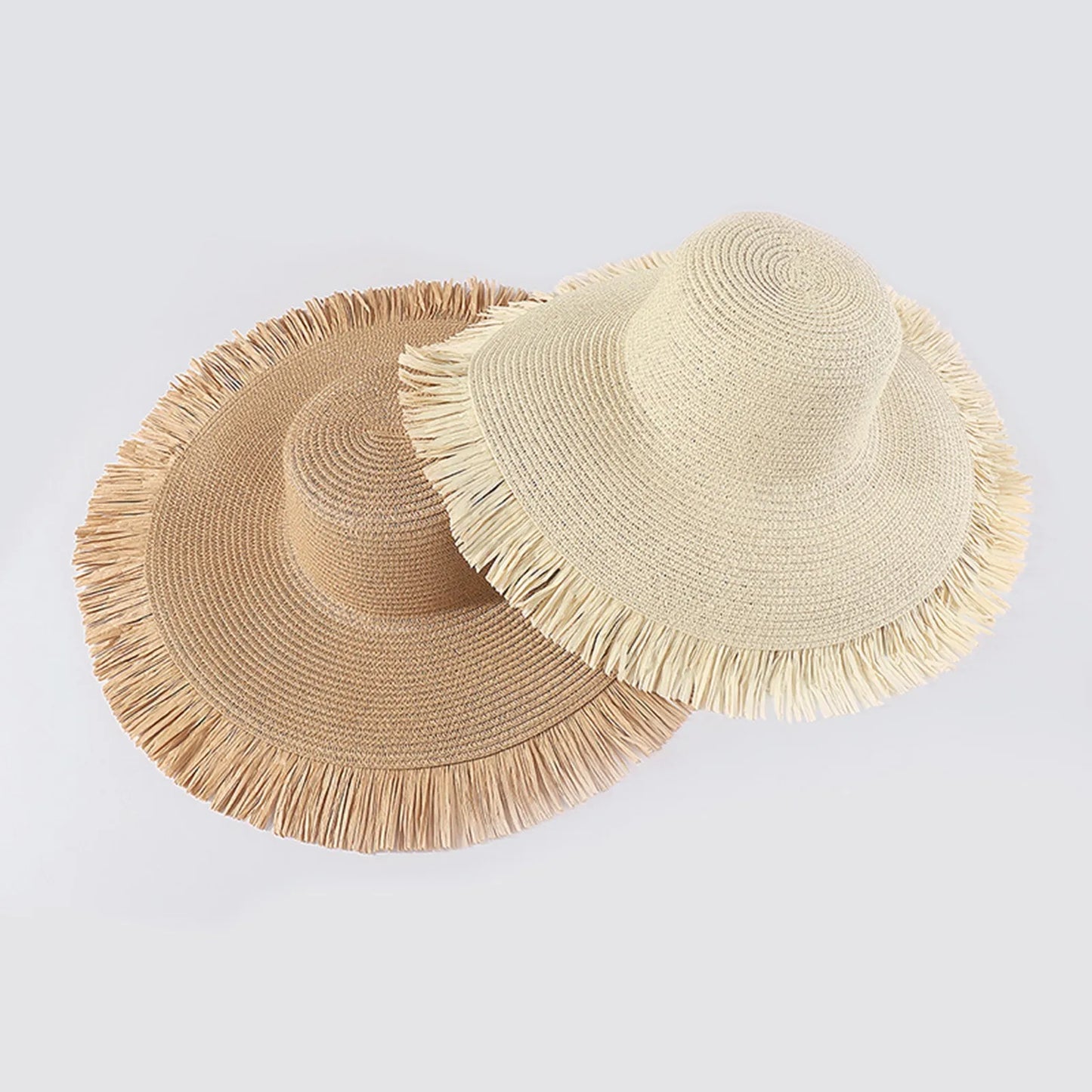 Tísku kvenna Bohemian Summer Outdoor Big Brim Sun Hat frjálslegur frí Oraven Beach Hat Straw kvenkyns feitur húfa f i e n d s hattur