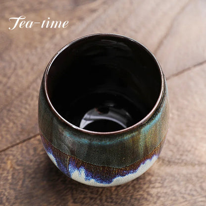 85/160ML Japanese Style Teacup Water Cup Stoneware Ceramic Coffee Cups Kiln Change Kungfu Teacup Beer Tea Mug Cuisine Drinkware