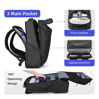 Mark Ryden Backpack d'ordinateur portable Mark Ryden 17 pouces pour les hommes voyagez spacieux sac à dos Compacto Pro