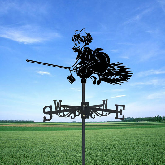 Magica silhouette art arte nera meta metal palette di vento all'aperto decorazioni giardino per tetto