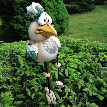 Csirke dekoráció kerti figurák kerti csirke tét állatok figurák a kültéri gyanta szobor farm erkély nappalihoz