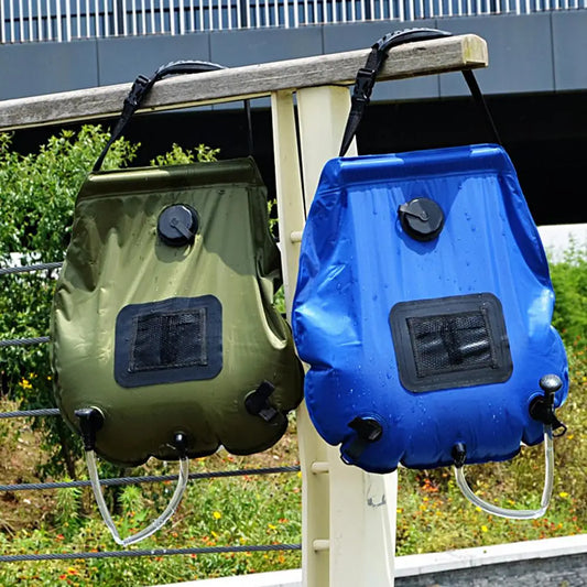 Solarna vreća za tuširanje 20L Vanjska solarna grijanja Premium kampiranje vrećica za tuširanje Tople vode 45 ° C s uklonjivim glavom za tuširanje crijeva