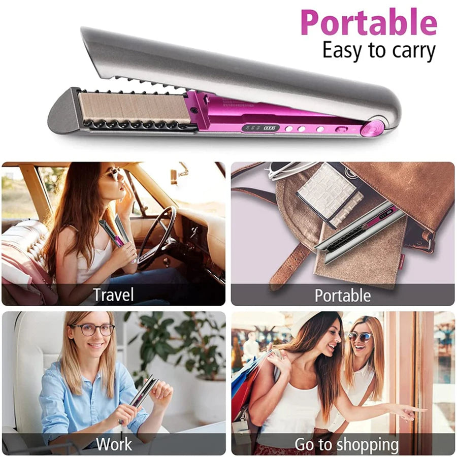 Wireless Hair Straightener Mini Flat Iron Usb Rechargeable Hair Straig Country Mouse