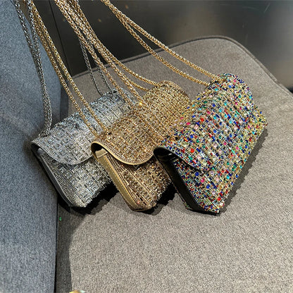 Jiomay luxe designer handtassen merk mode -portemonnees voor dames elegante en veelzijdige strass tas feest avondkoppelingszak