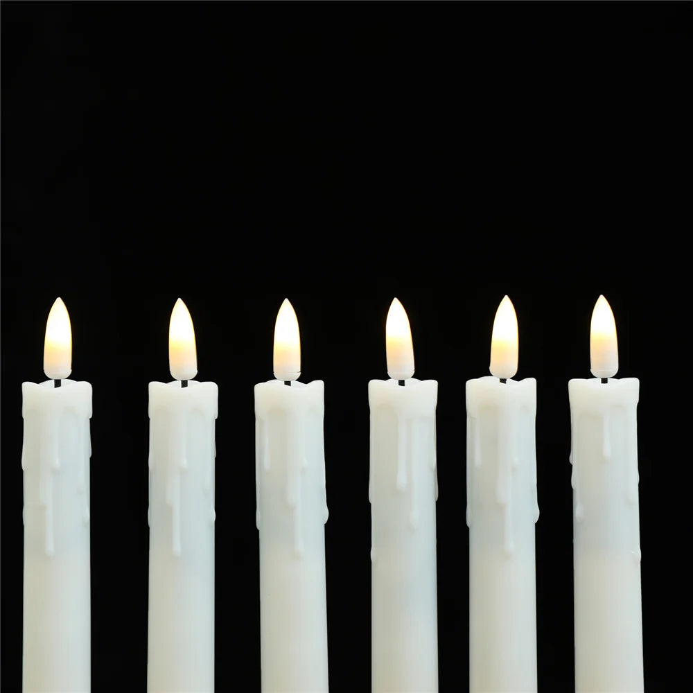 3/4/6/12 Stücke warmes weißes Licht kurzes flammenloses dekorative LED -Verjüngung Kerzen, 7 Zoll/17,5 cm falsche Plastik -Realistische Kerzen